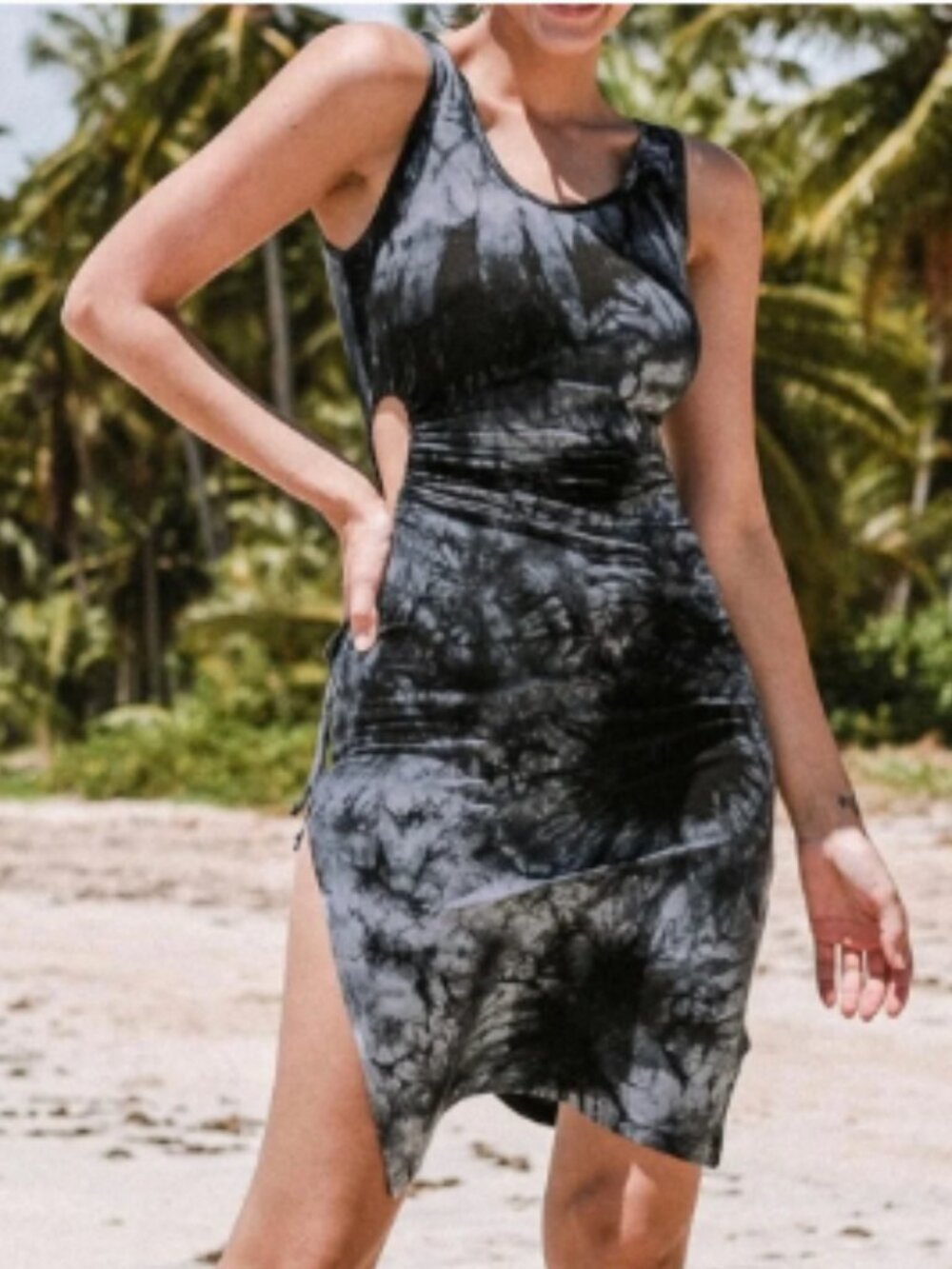 NWT Cupshe Kasandra Tie Dye Bodycon Mini Dress - Size XS